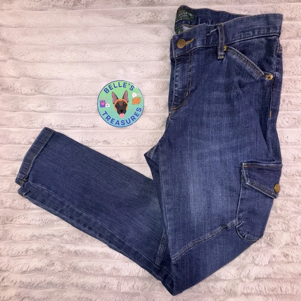 Lauren Jean Co Ralph Lauren Jeans 8 Petite Multi Pockets‎ Denim Stretch Cargo